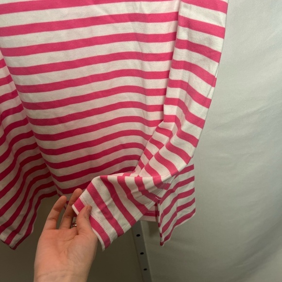 Kim Rogers Perfectly Soft Pink Striped Short Sleeve Top - Picture 3 of 6